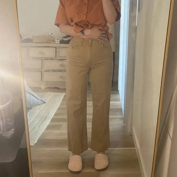 Glassons Tan Straight Leg Pants